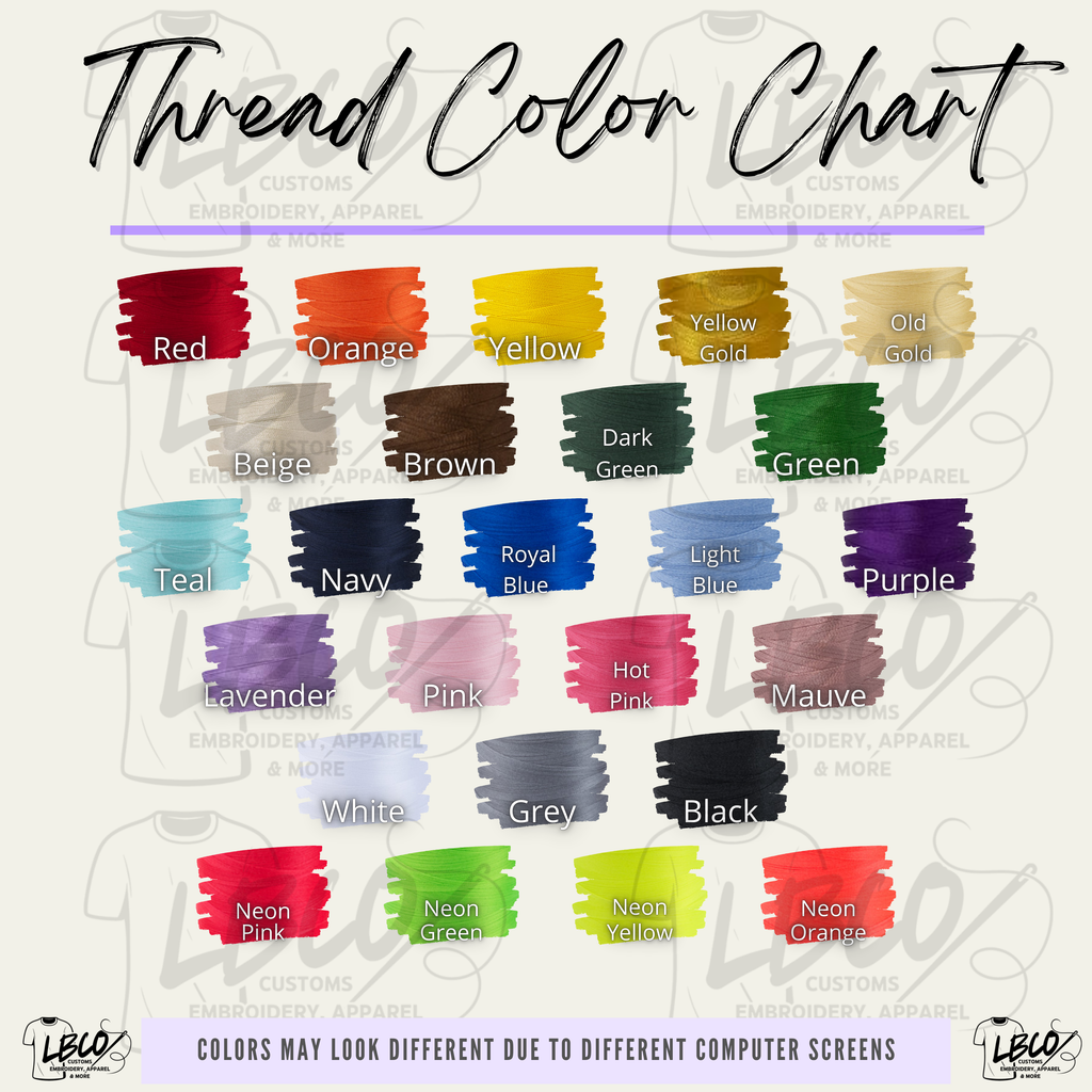 Custom Embroidered Spirit Wear